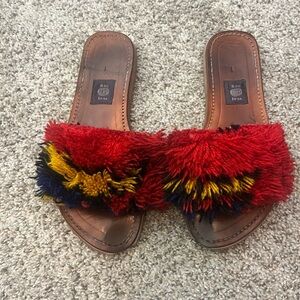 Colorful Fur Slide Sandals